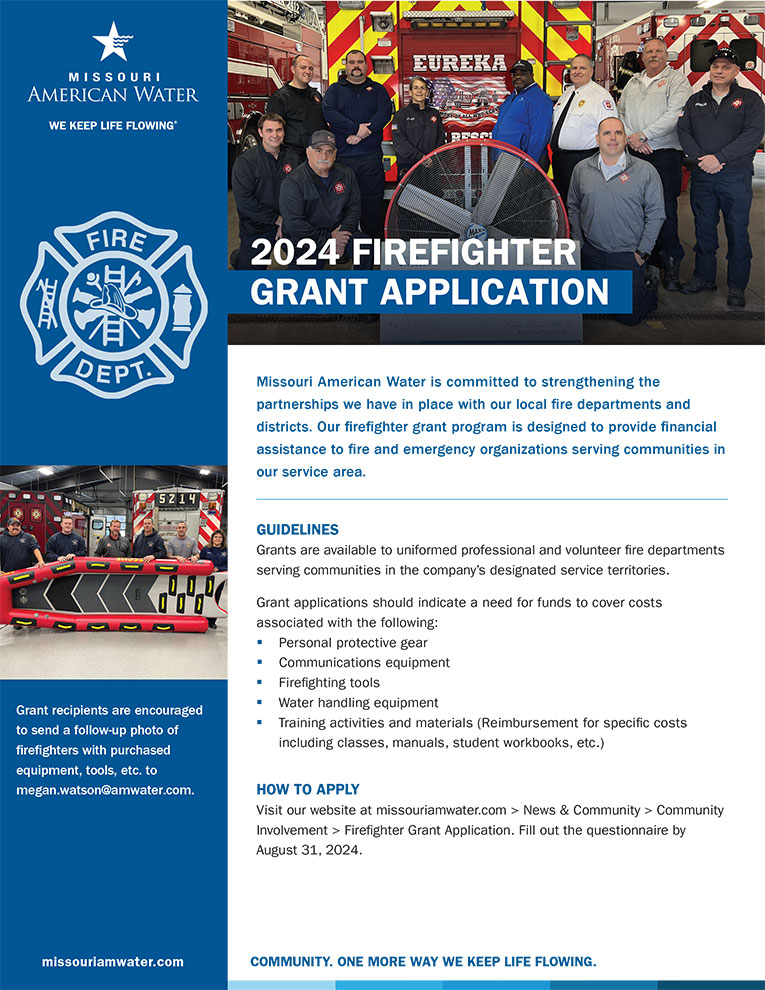 missouri american water fire fighter grant program